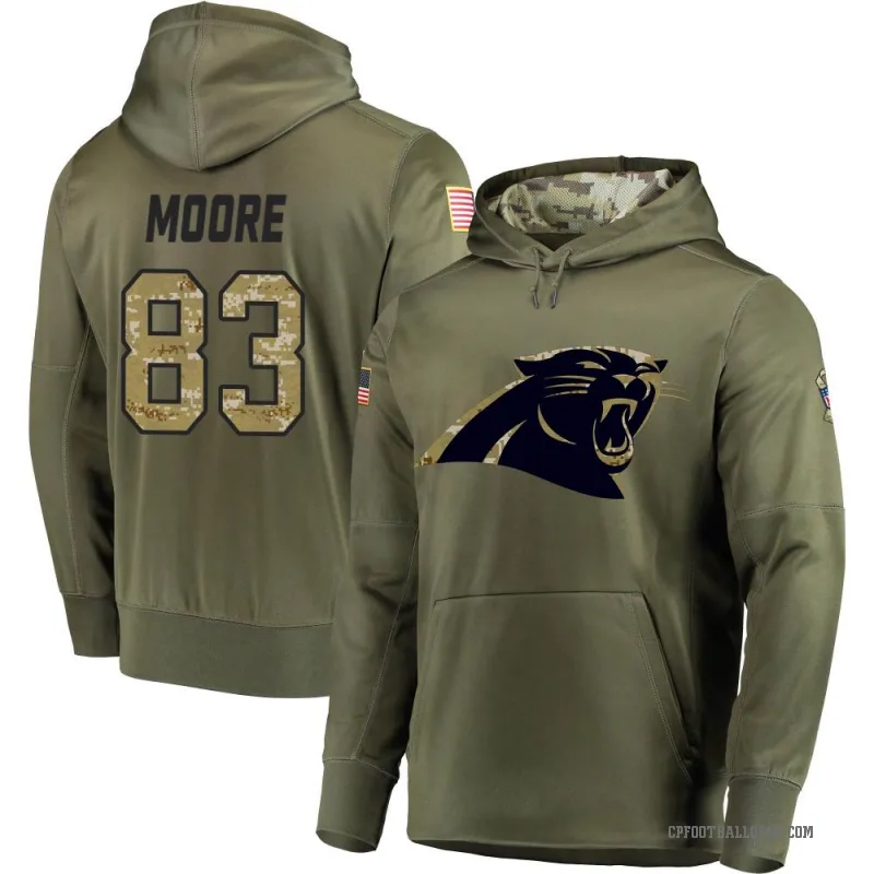 David Moore Men's Olive Carolina Panthers Salute to Service Pullover Hoodie