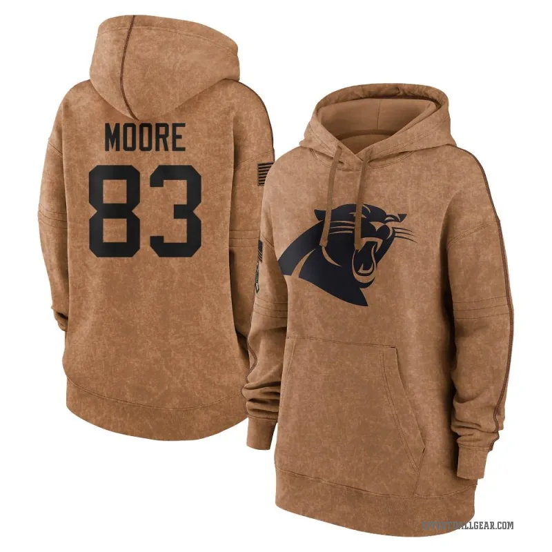 David Moore Women's Brown Carolina Panthers 2023 Salute To Service Pullover Hoodie