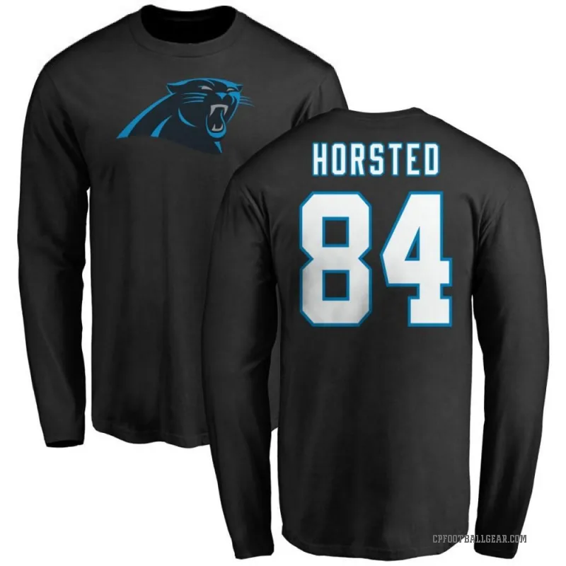 Jesper Horsted Men's Black Carolina Panthers Logo Long Sleeve T-Shirt -