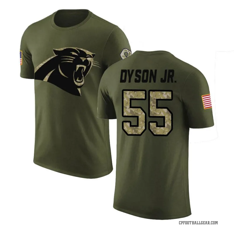 Kenny Dyson Jr. Men's Olive Carolina Panthers Salute to Service T-Shirt