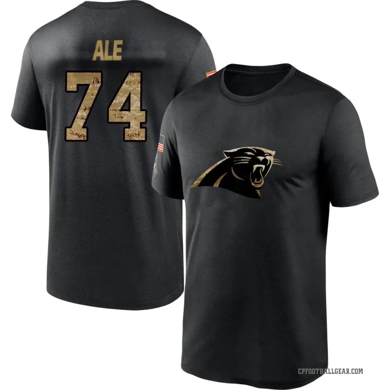 Ulumoo Ale Men's Black Carolina Panthers 2020 Salute To Service Performance T-Shirt