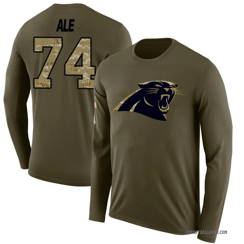 Ulumoo Ale Men's Olive Carolina Panthers Salute to Service Sideline Long Sleeve T-Shirt