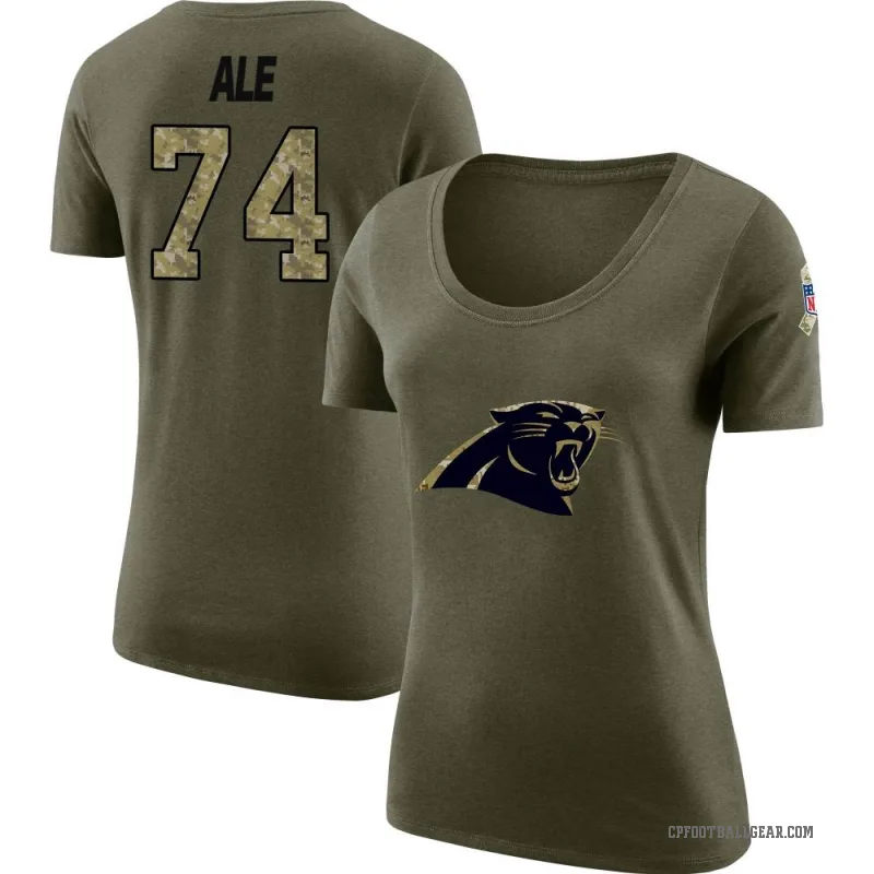 Ulumoo Ale Women's Olive Carolina Panthers Salute to Service Scoop Neck T-Shirt